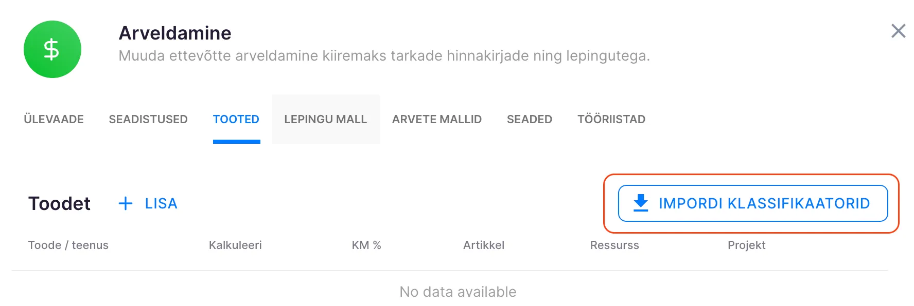 Kuidas koostada tooteid, kui kasutad Meriti programmi?