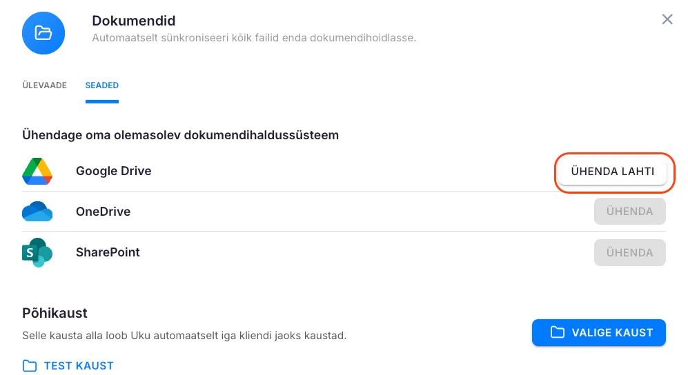 Kuidas muuta/lõpetada dokumentide haldamist Ukus