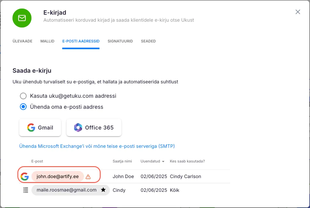 Kuidas muuta automatiseeritud e-kirjade saatjat?