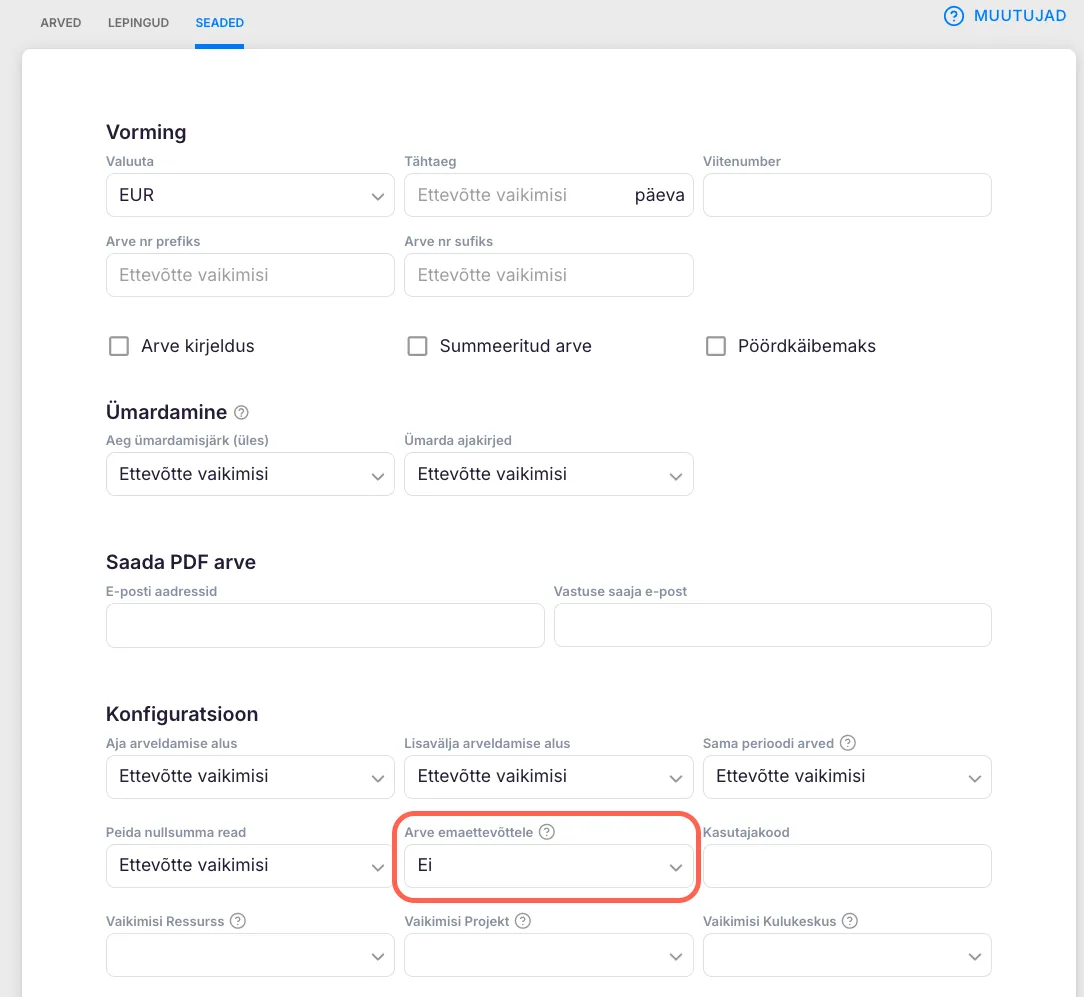 Mida teha, kui arve ei tule emaettevõtte alla?