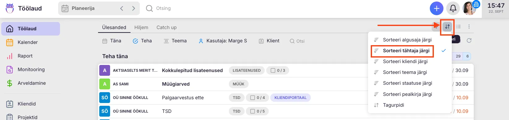 Ülesannete ümberjagamine töötaja puudumise korral