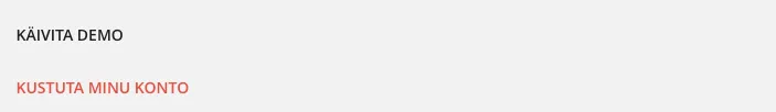 Kuidas kontot kustutada?