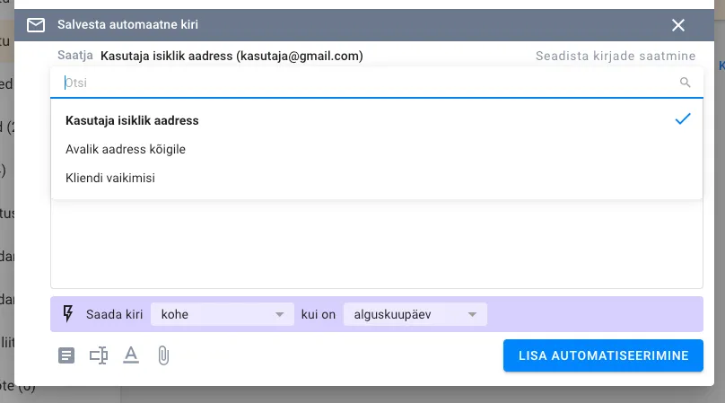Kuidas kasutada Uku e-kirjade rakendust töö automatiseerimiseks?