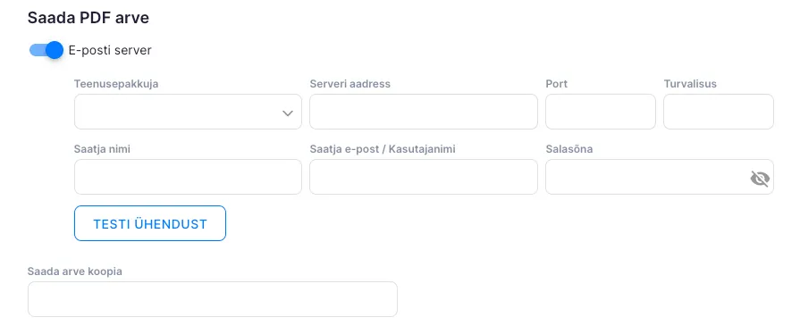 Kuidas saata arved välja soovitud domeenilt?