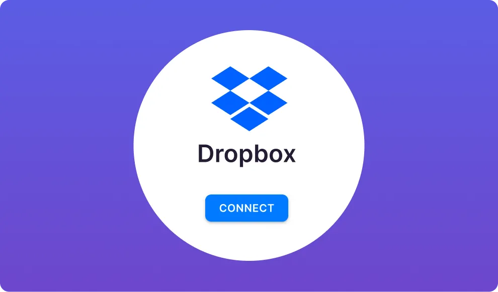 Dropbox integration settings in Uku — connect your Dropbox account to store task documents