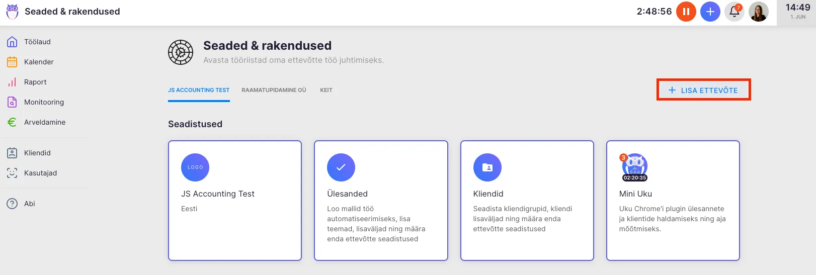 Kuidas luua ettevõtte kontot?