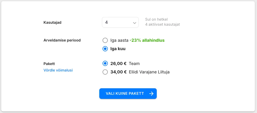 Kuidas tellida Uku paketti?