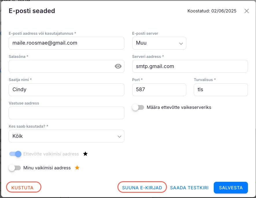 Kuidas muuta automatiseeritud e-kirjade saatjat?