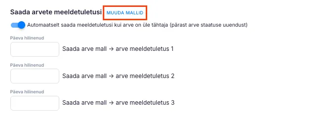 Kuidas seadistada tasumata arvete meeldetuletused Ukus?