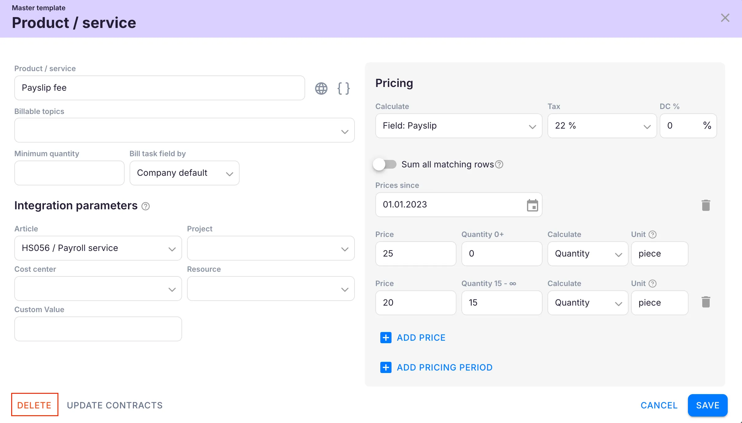 Deleting and archiving products