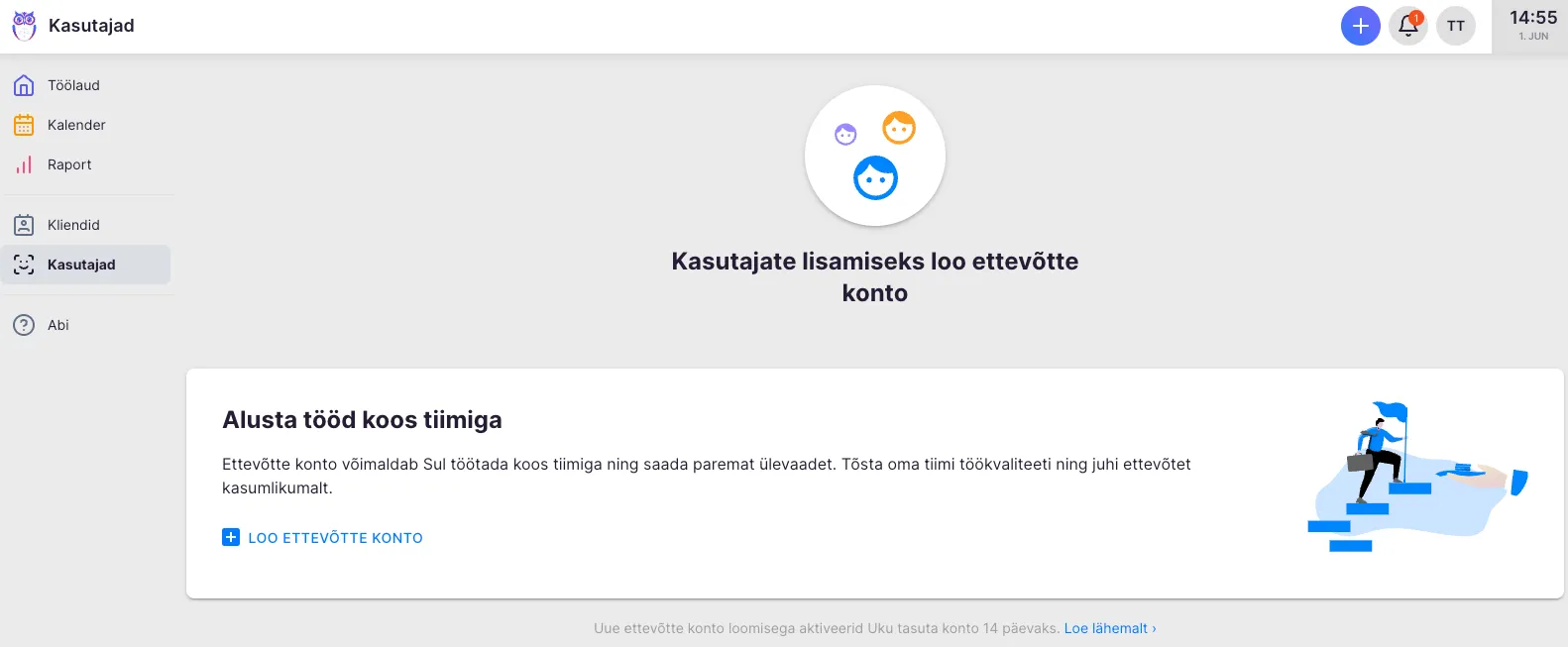 Kuidas luua ettevõtte kontot?