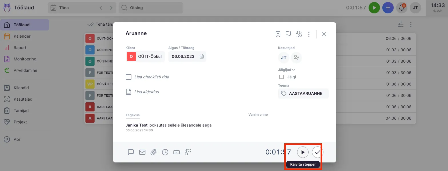 Kuidas mõõta aega stopperiga?