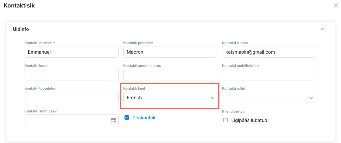 Kuidas saata arvet kliendi keeles