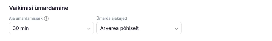 Arveldamise seadistused Ukus