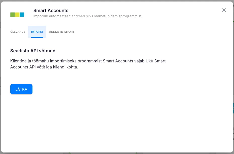 Client import in progress