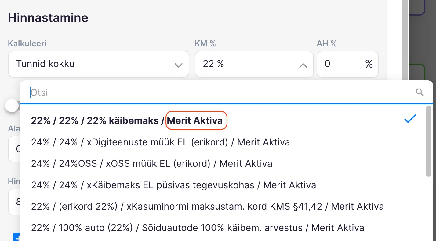 Kuidas koostada tooteid, kui kasutad Meriti programmi?