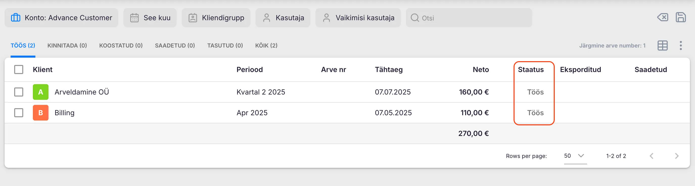 Kuidas koostada Ukus ettemaksuarvet?