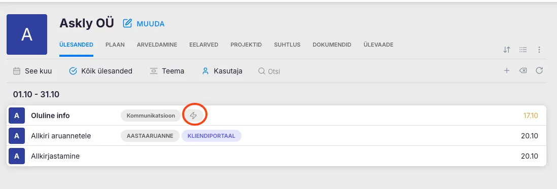 Kliendikaardi kasutamine Ukus