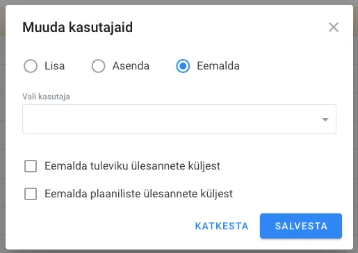 Kuidas muuta kliendile määratud kasutajat?