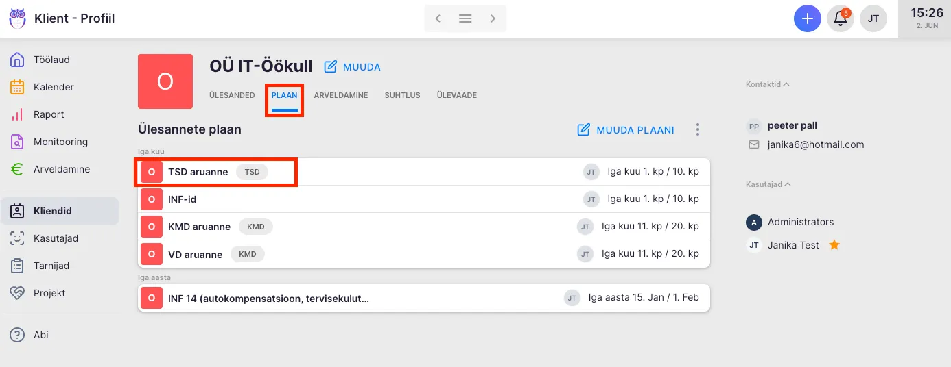 Kuidas märkida lisatööd?