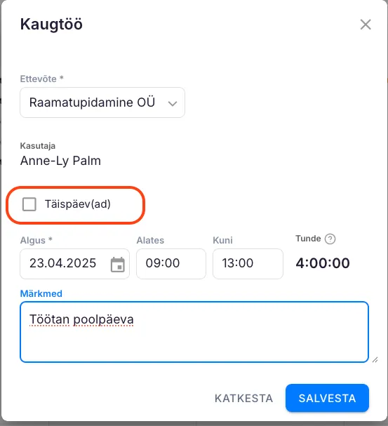 Kuidas esitada puhkuse, eemaloleku või kaugtöö avaldust?