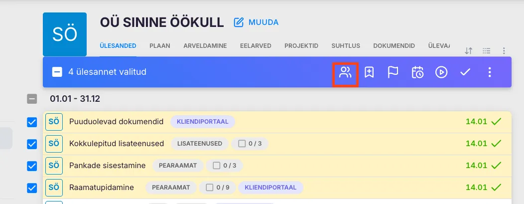 Ülesannete ümberjagamine töötaja puudumise korral