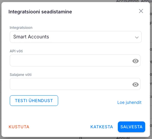 Per-client test connection result
