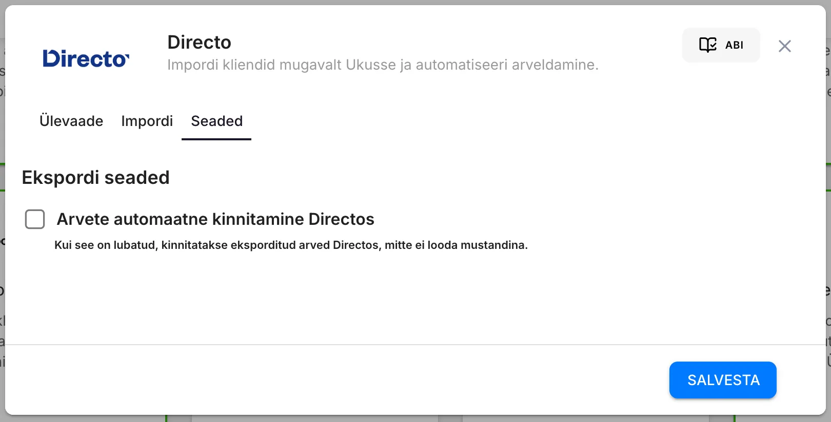 Arvete automaatse kinnitamise säte