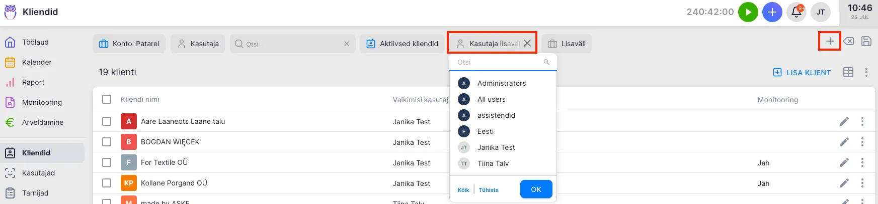 Kuidas kasutada kliendi väljasid?