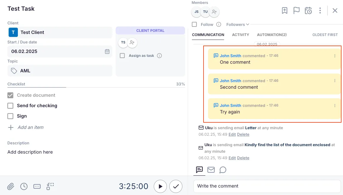 Comment input field with the Add comment button