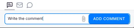 Task view with the entire Communication panel highlighted on the right side