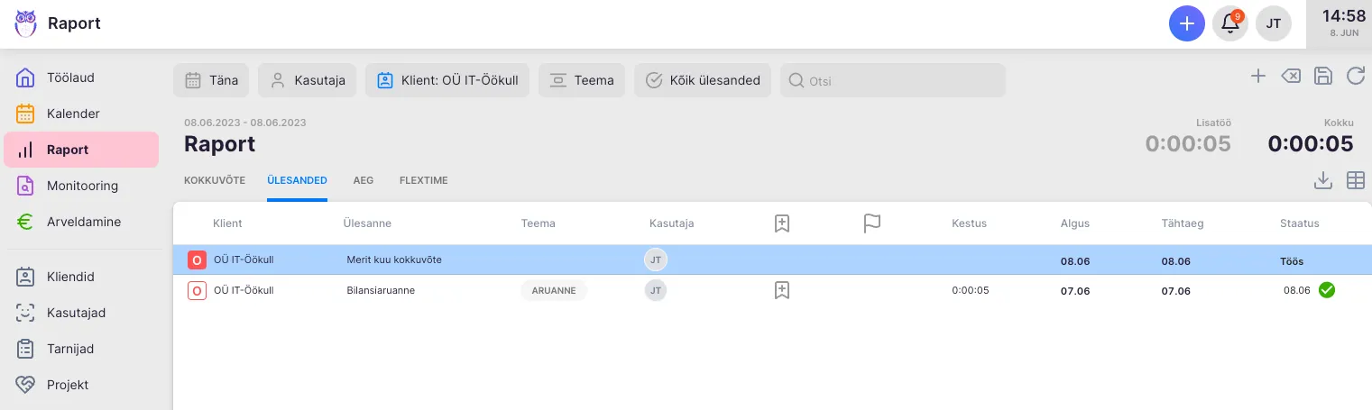 Impordi lõpetamise teavitus